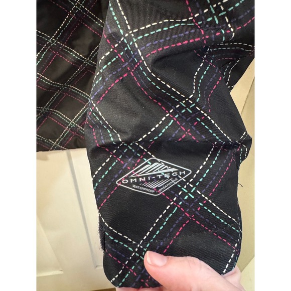 Columbia Girls Interchange Jacket Omni Tech SHELL ONLY Pink Plaid Size XL 18/20 - Picture 3 of 15